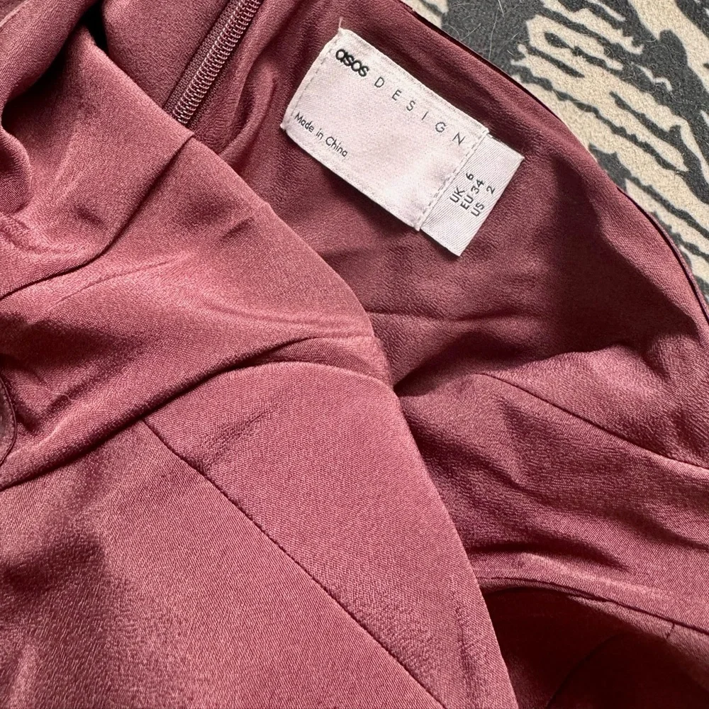 🔥NWT🔥 ASOS Corset Dress w Ruffle Asymmetrical Hem - Picture 13 of 16